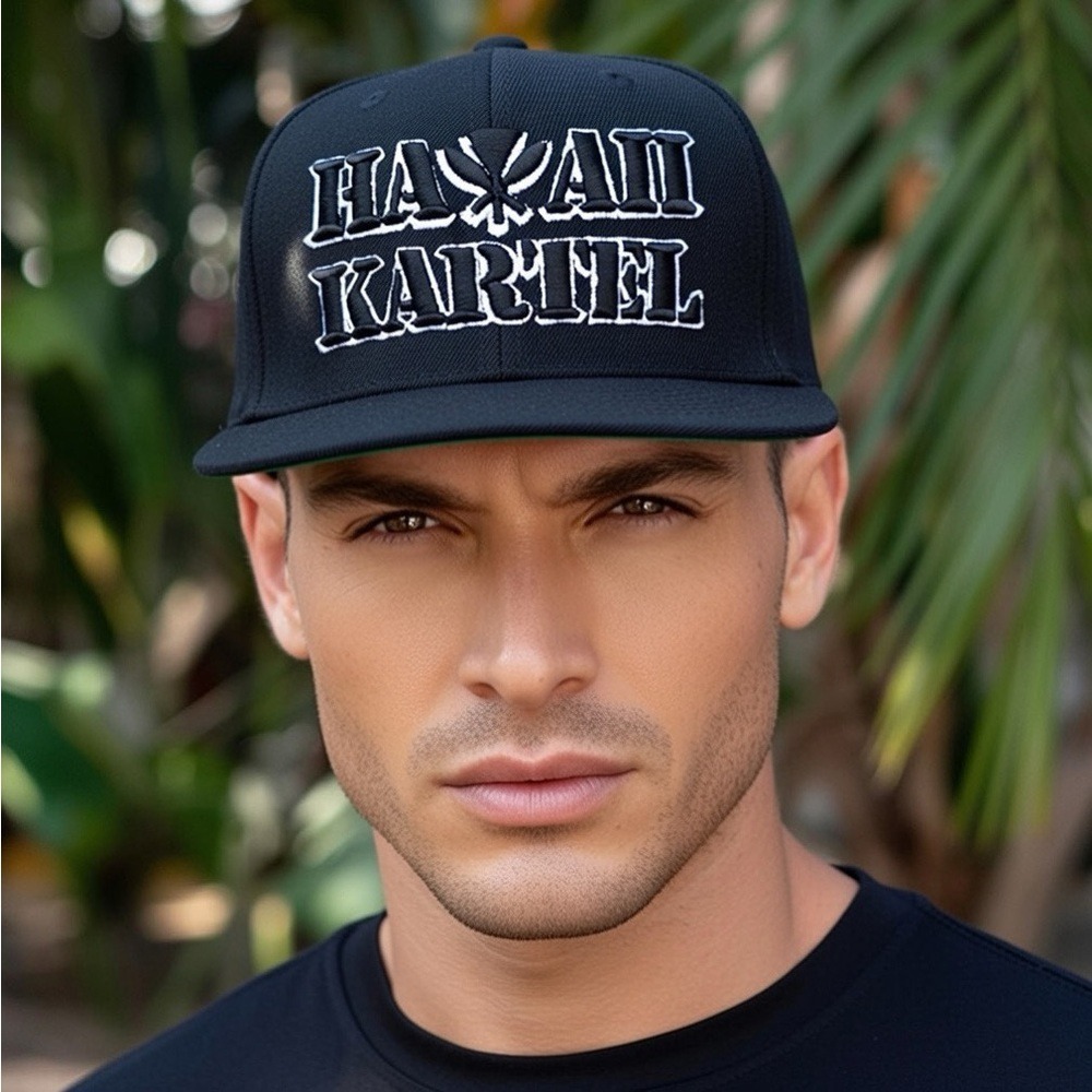 Hawaii Kartel Black Snapback Hat Yupoong Classics 80 Acrylic 20 Wool Embroidered